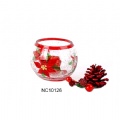 hand painting glass candle holder