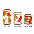 hand painting glass candle holder