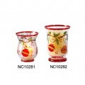 hand painting glass candle holder