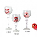 hand painting glass candle holder