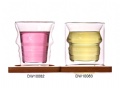 high borosilicate double wall glass